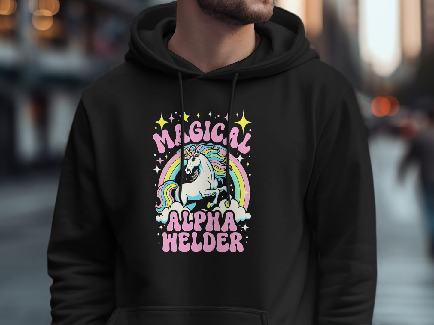 Magical Alpha Helder Unicorn Design Hoodie