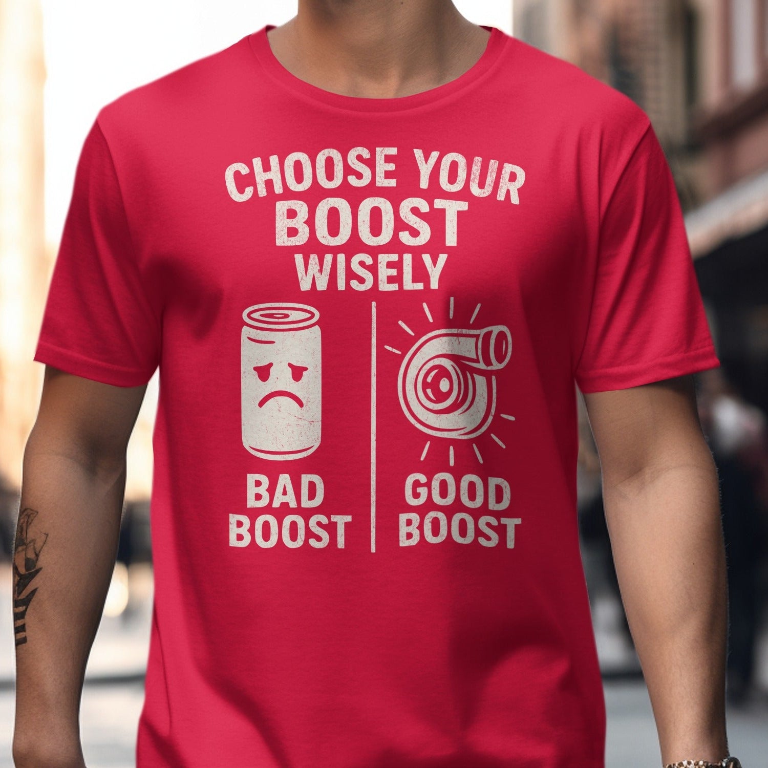 Choose Your Boost Wisely Graphic Red Shirt product