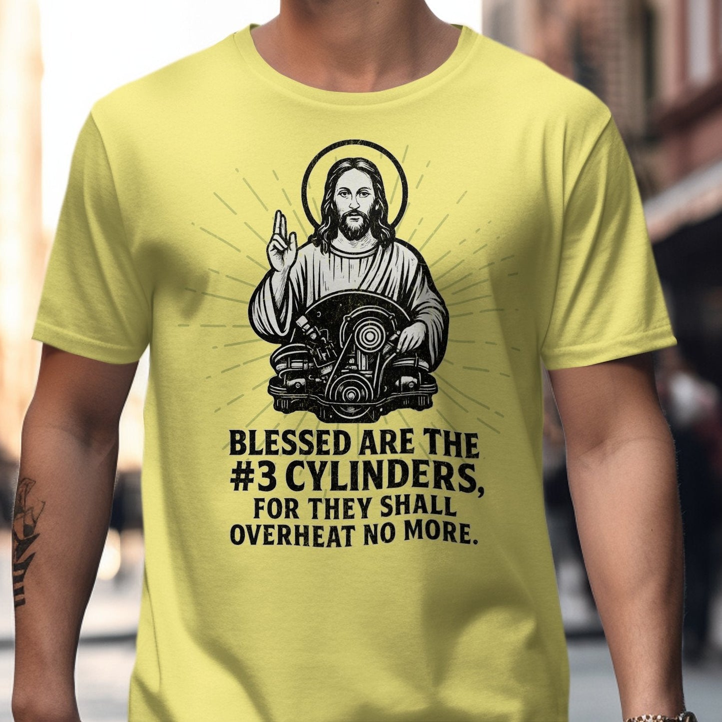 Blessed Are the 3 Cylinders Funny Car Enthusiast product