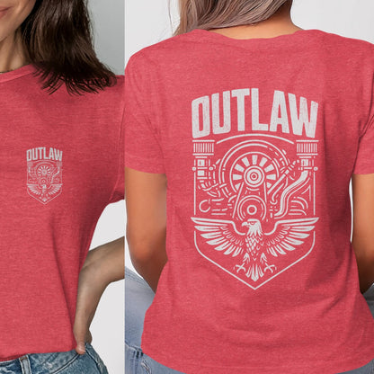 Outlaw Graphic Red T-Shirt with Eagle Design product type