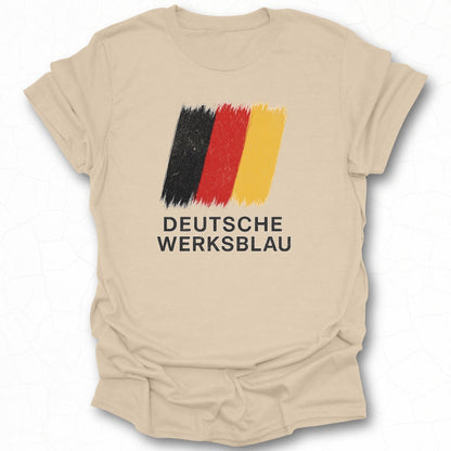 Deutsche Werksblau Flag Graphic Tee Shirt
