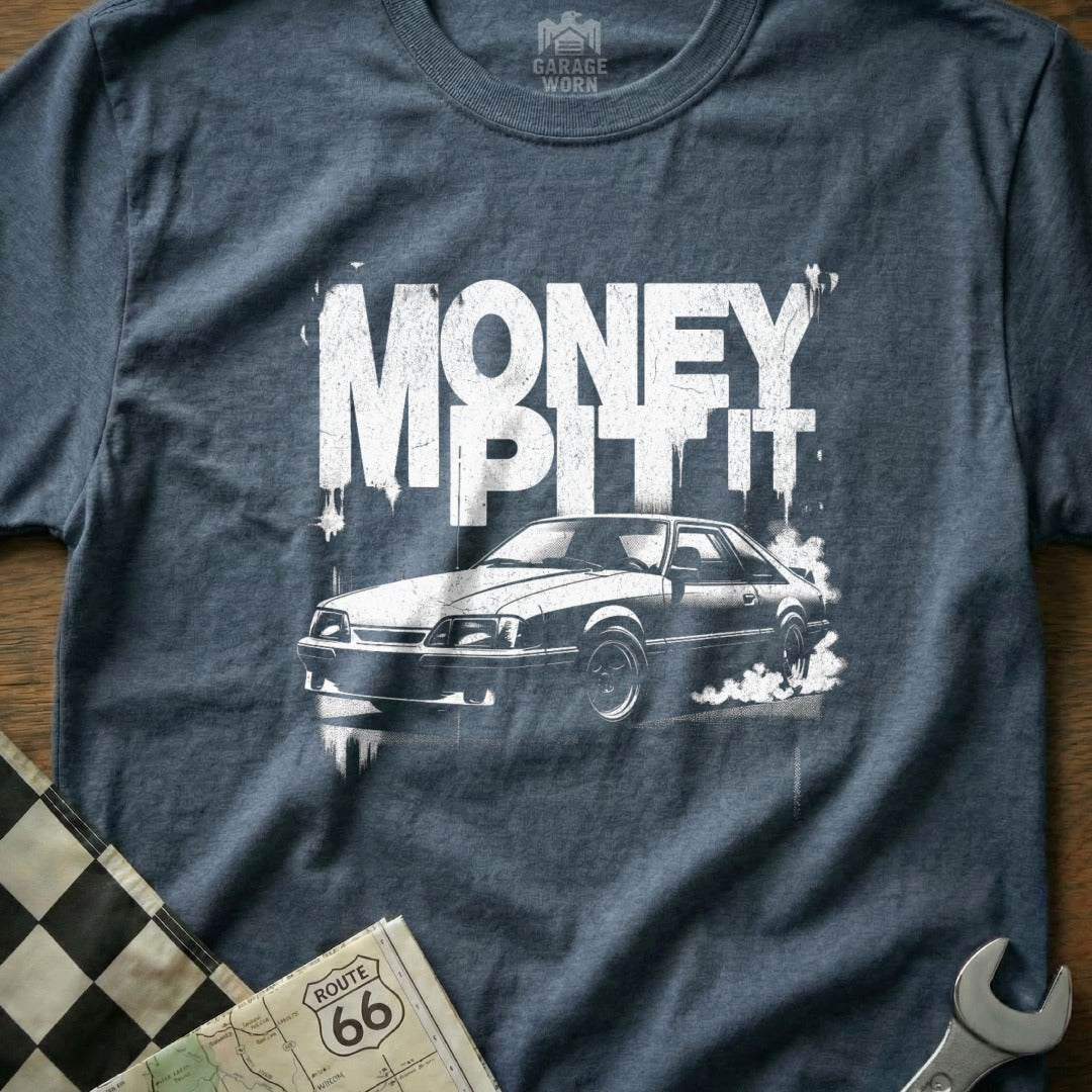 Money Pit It Graphic Car Tee Auto Enthusiast Shirt