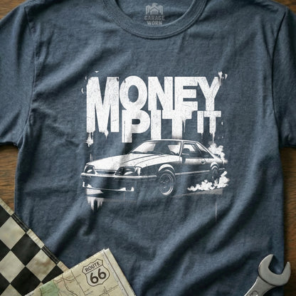 Money Pit It Graphic Car Tee Auto Enthusiast Shirt