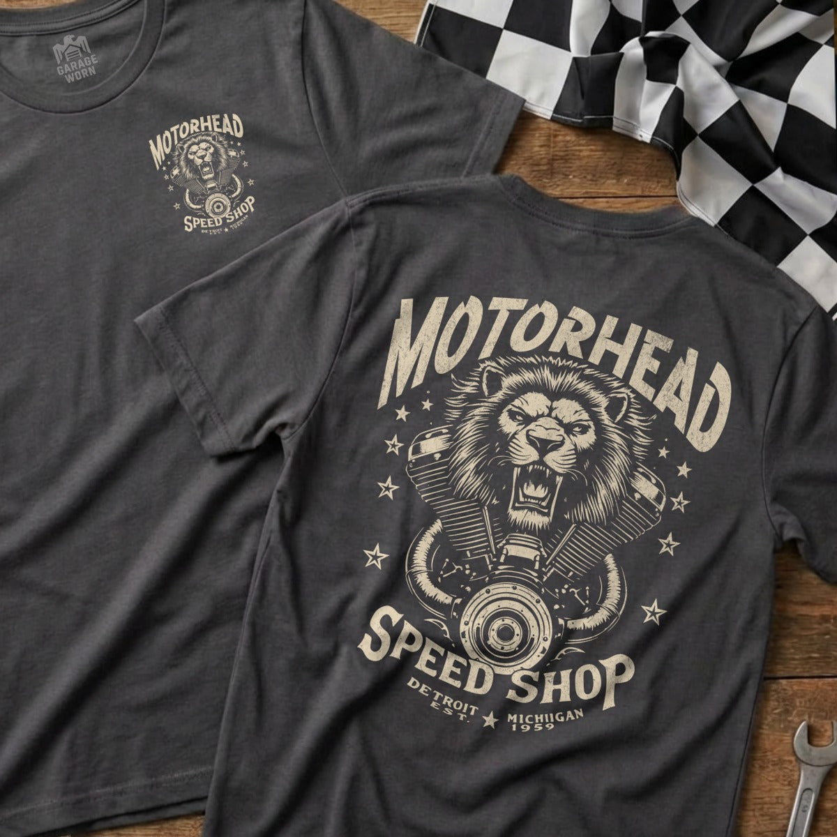 Motorhead Speed Shop Detroit Michigan T-shirt