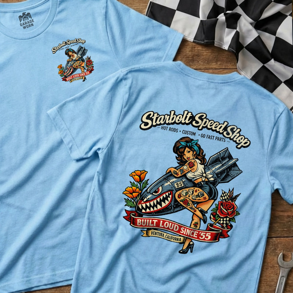 Starbolt Speed Shop Built Loud Since '55 T-Shirt