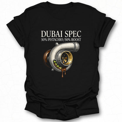 Dubai Spec 50% Pistachio 50% Boost Graphic Tee Shirt