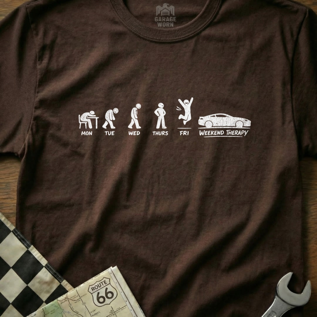 Funny Weekend Therapy Evolution T-Shirt Product