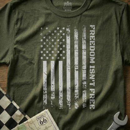 Garage Worn Freedom Isn't Free Flag Graphic product type