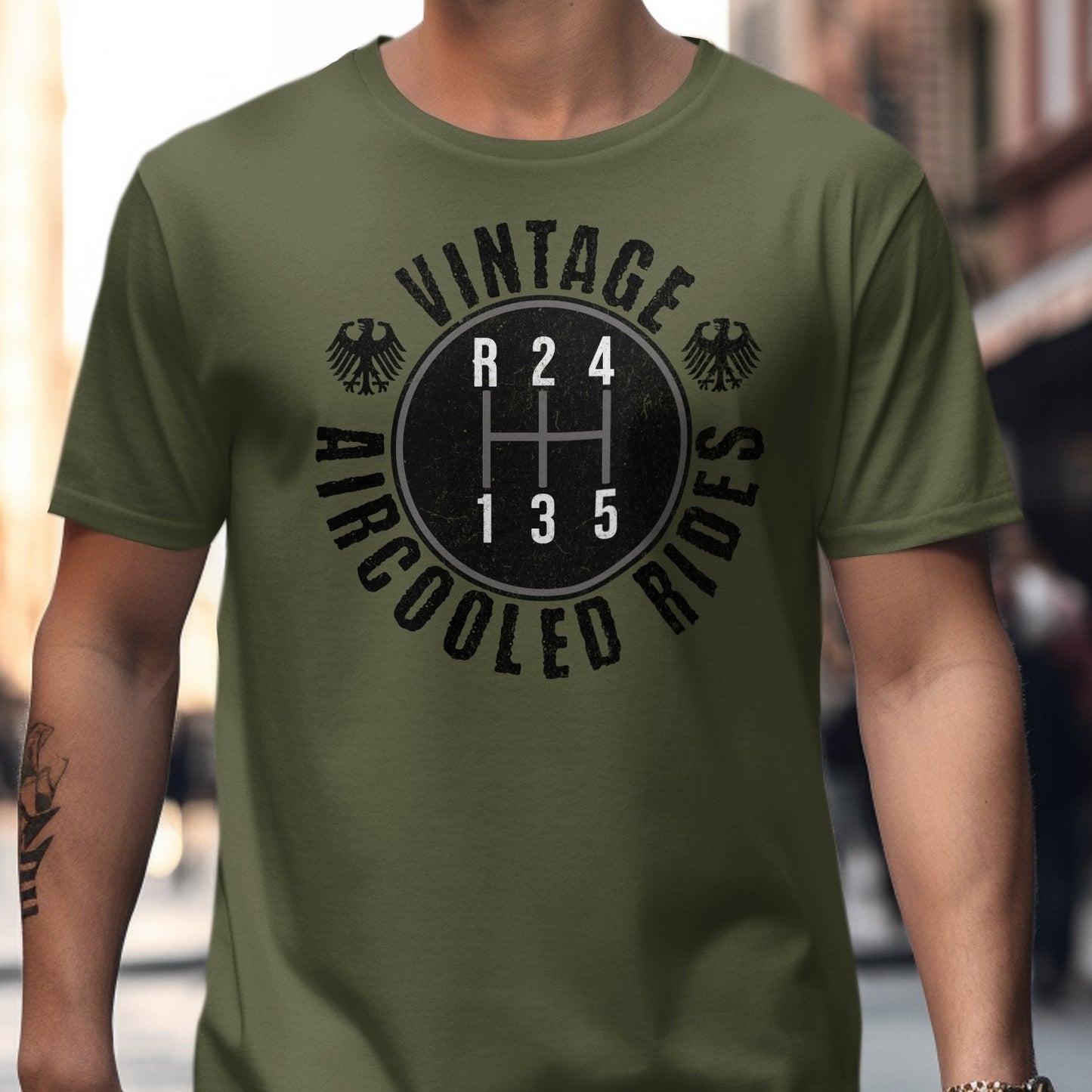 Vintage Aircooled Rides Graphic Tee Shirt product type