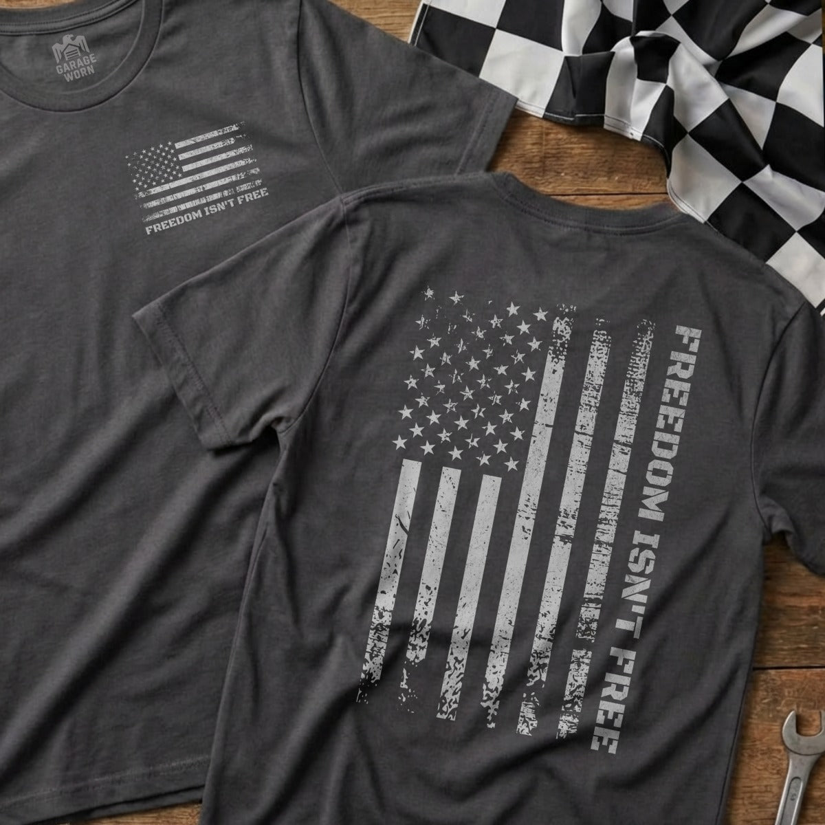 Patriotic American Flag Freedom Isn't Free Graphic product type