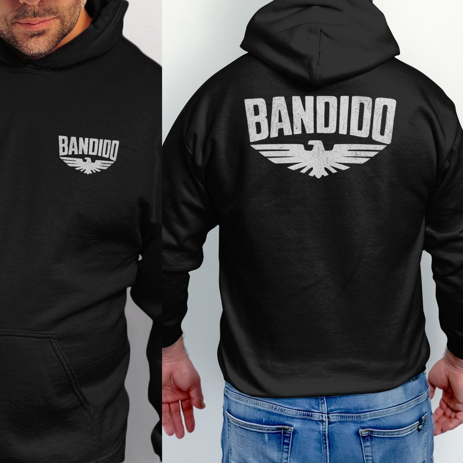 Bandido Logo Hoodie with Front and Back Graphics product