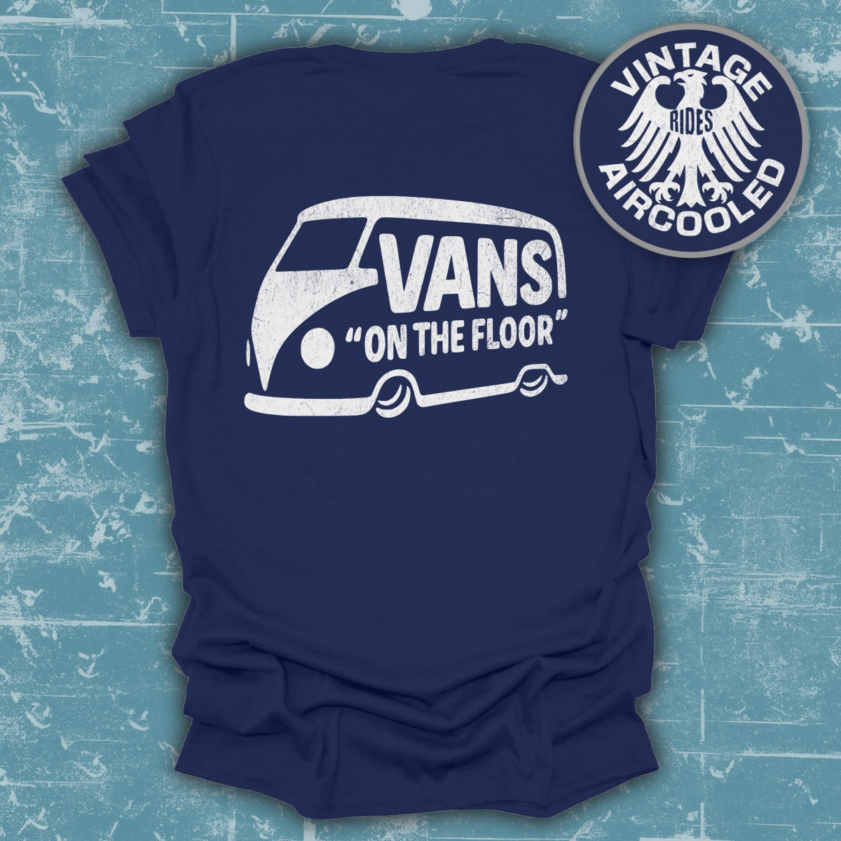 Vintage Rides Aircooled Vans On The Floor T-shirt product