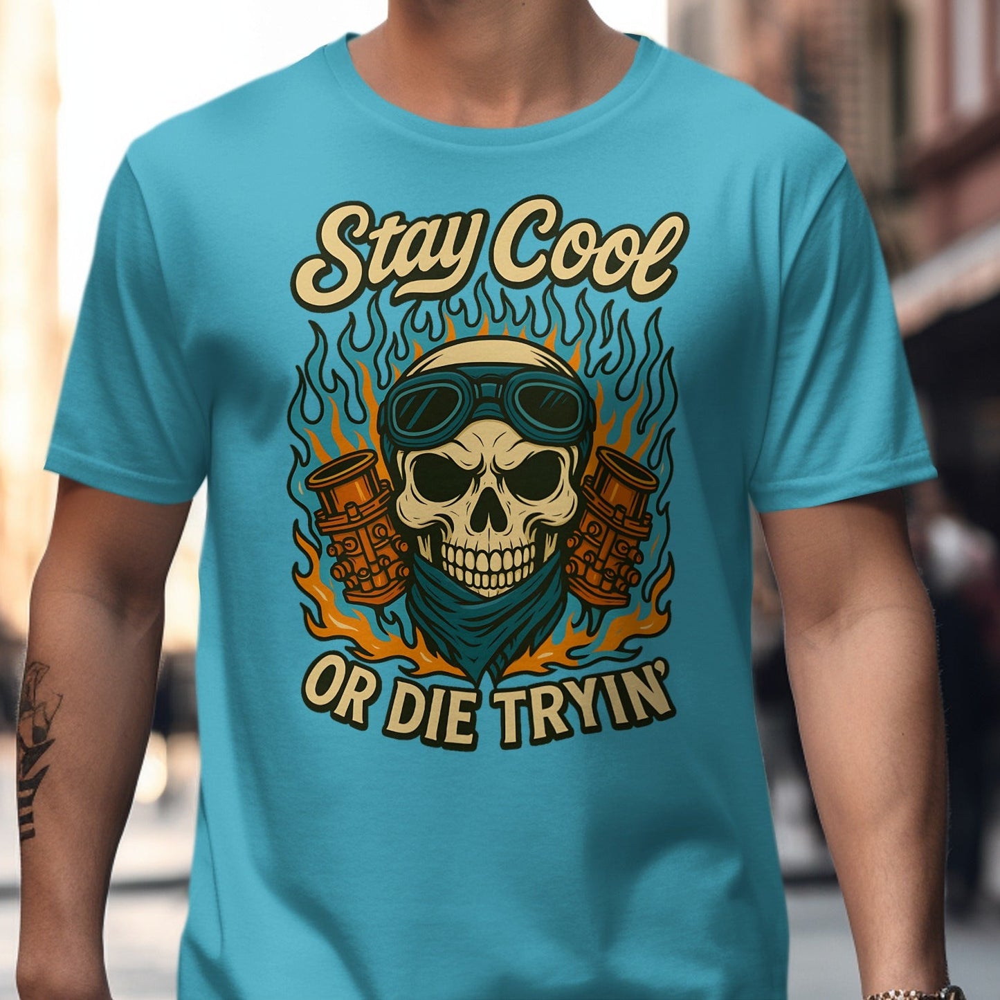 Stay Cool Or Die Tryin Skull Graphic T-Shirt product