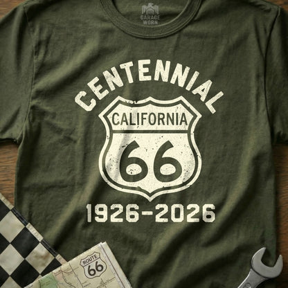 Centennial California Route 66 shirt, 1926-2026.