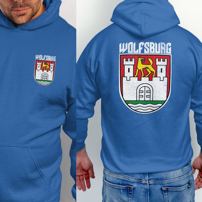 Wolfsburg Blue Hoodie with Crest Design product type