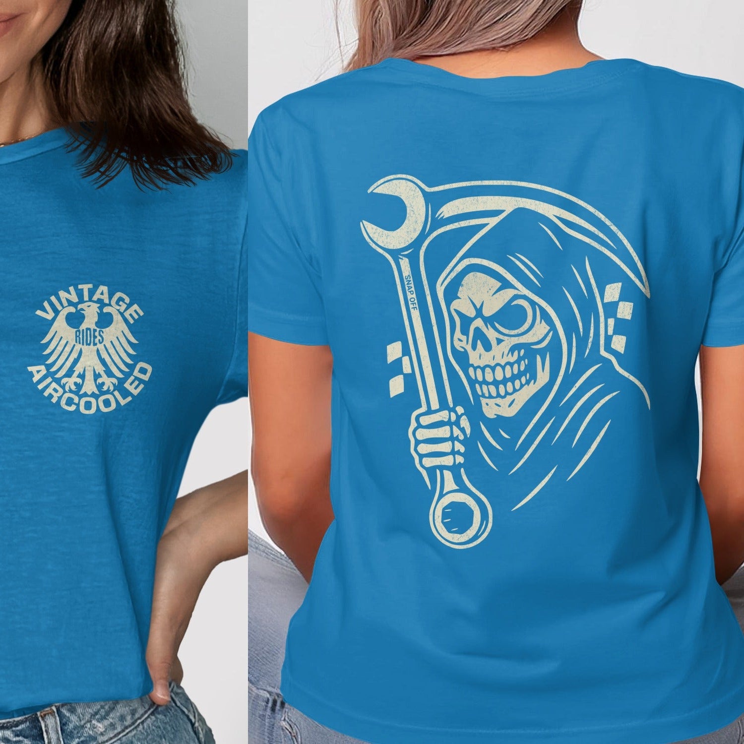 Vintage Aircooled Skull Graphic Design Shirt product