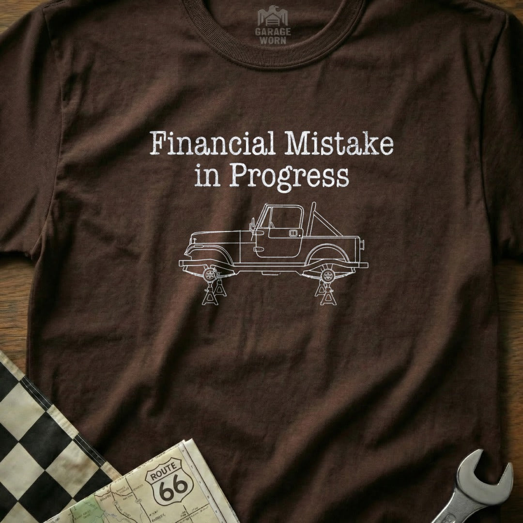 Funny Financial Mistake in Progress T-Shirt Design