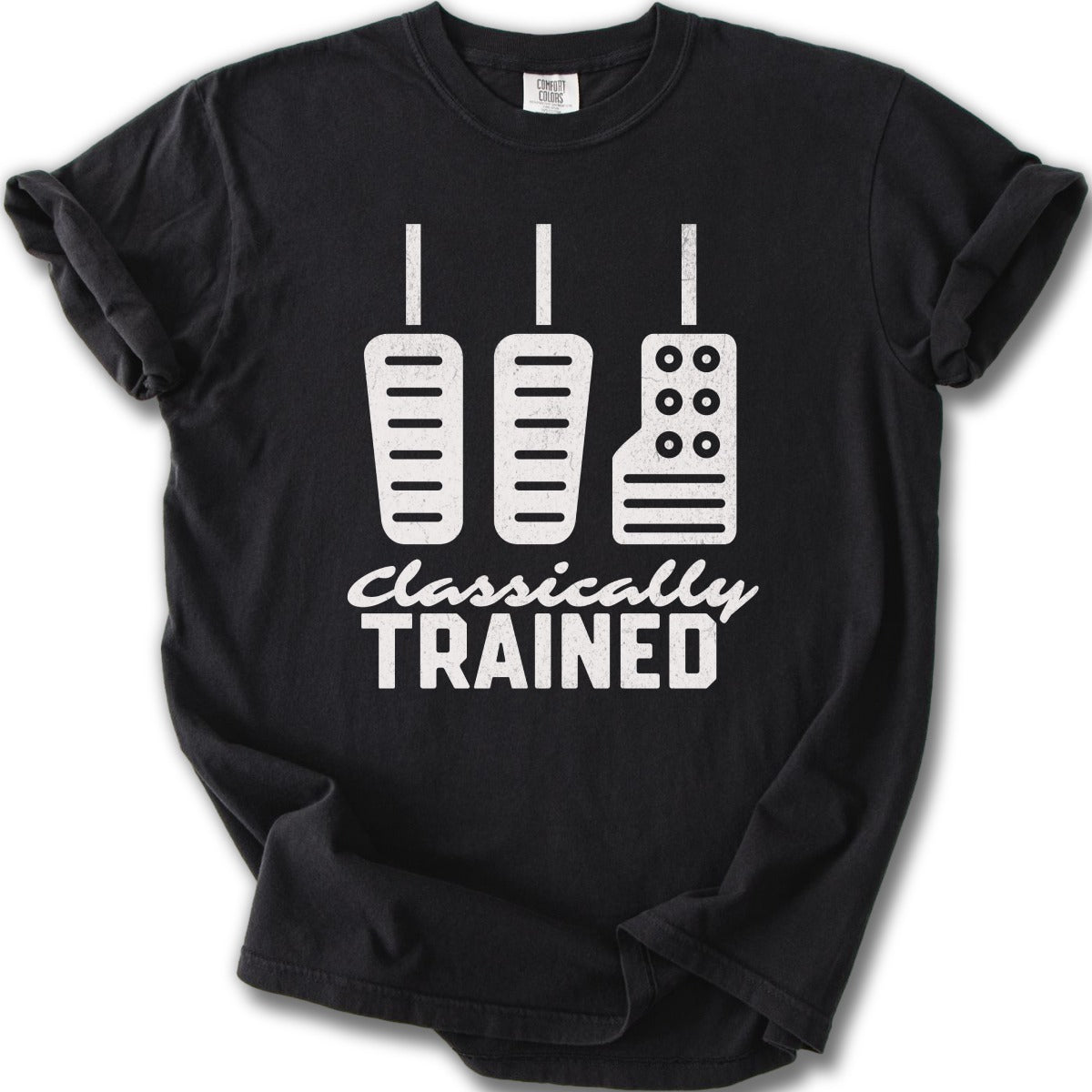 Classically Trained Design Printed on Black T-Shirt