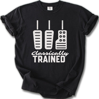 Classically Trained Design Printed on Black T-Shirt