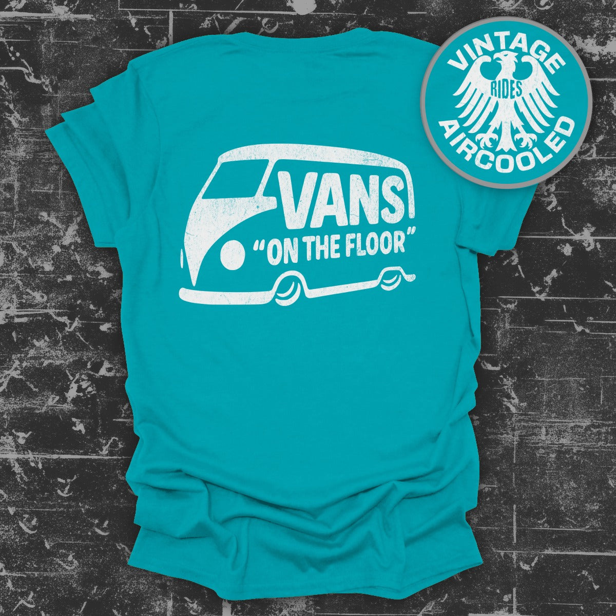 Vintage Rides Aircooled Van Design T-shirt product