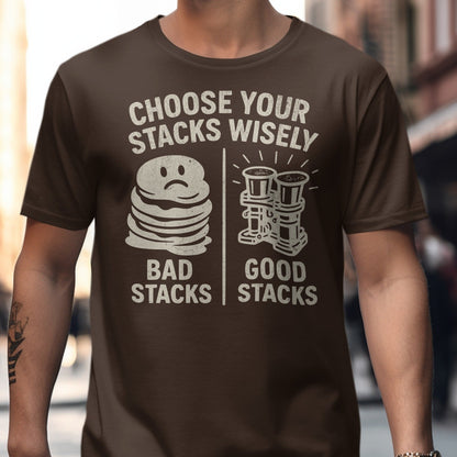 Choose Your Stacks Wisely Printed T-shirt product