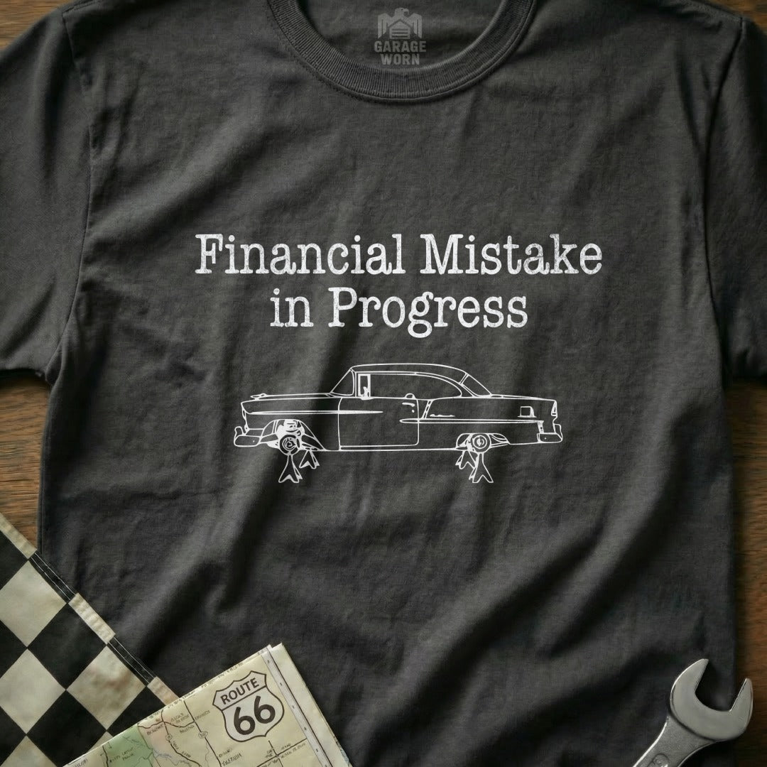 Financial Mistake in Progress Car Graphic T-Shirt