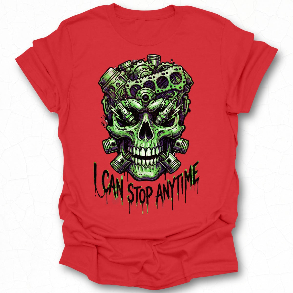 I Can Stop Anytime Graphic Skull Tee Product