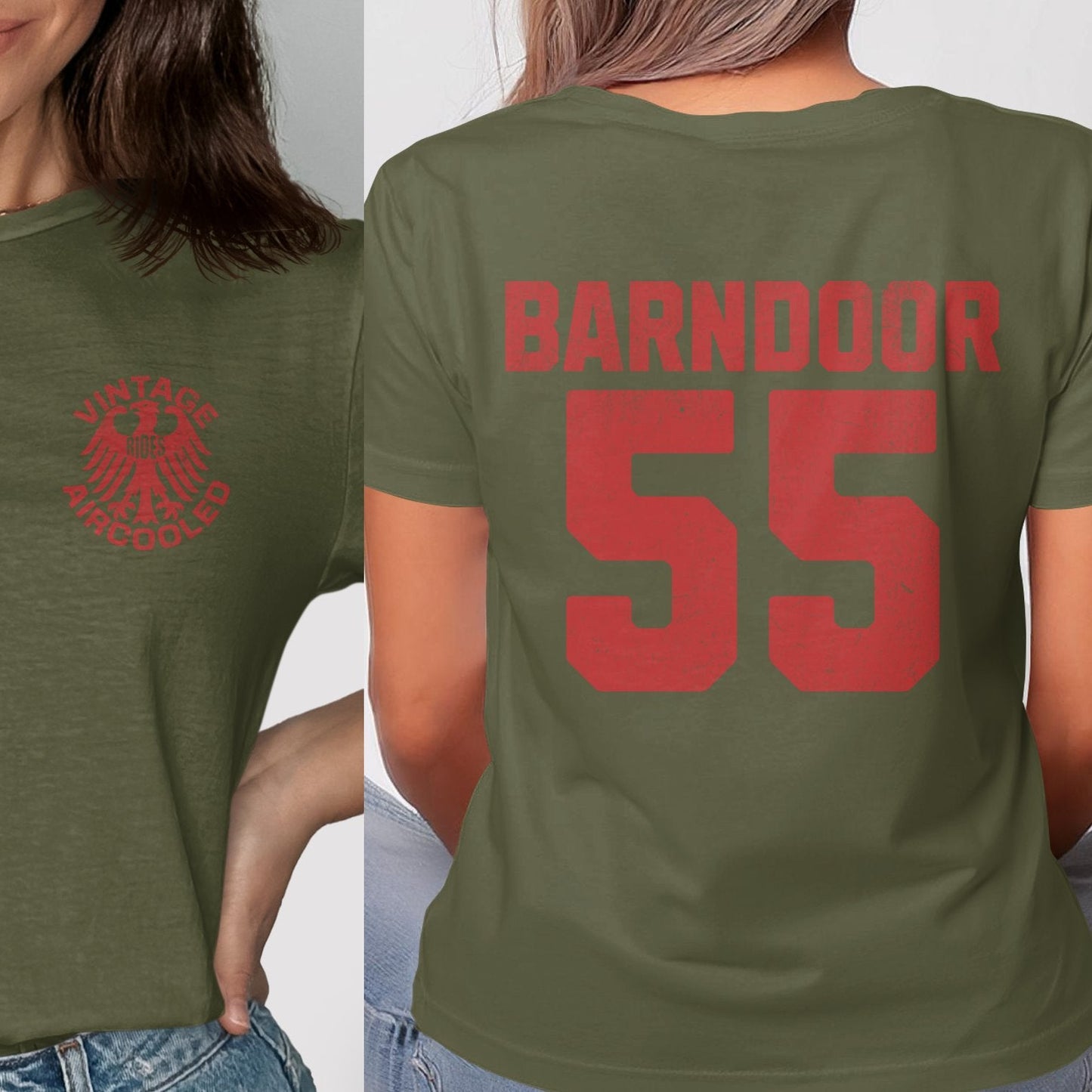 Vintage Recycled Barndoor 55 Green Printed T-Shirt product