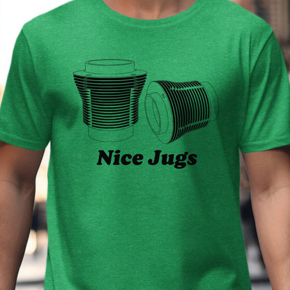 Funny Green Shirt with Nice Jugs Print product type