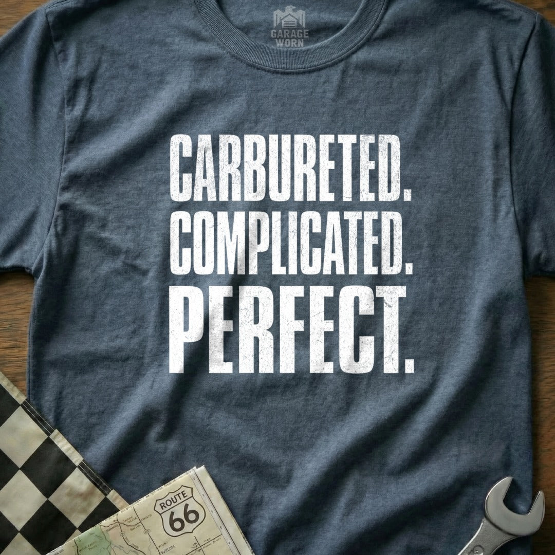Carbureted Complicated Perfect Graphic Tee Product