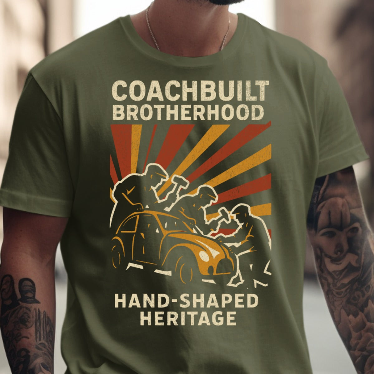 Coachbuilt Brotherhood Hand-Shaped Heritage T-Shirt