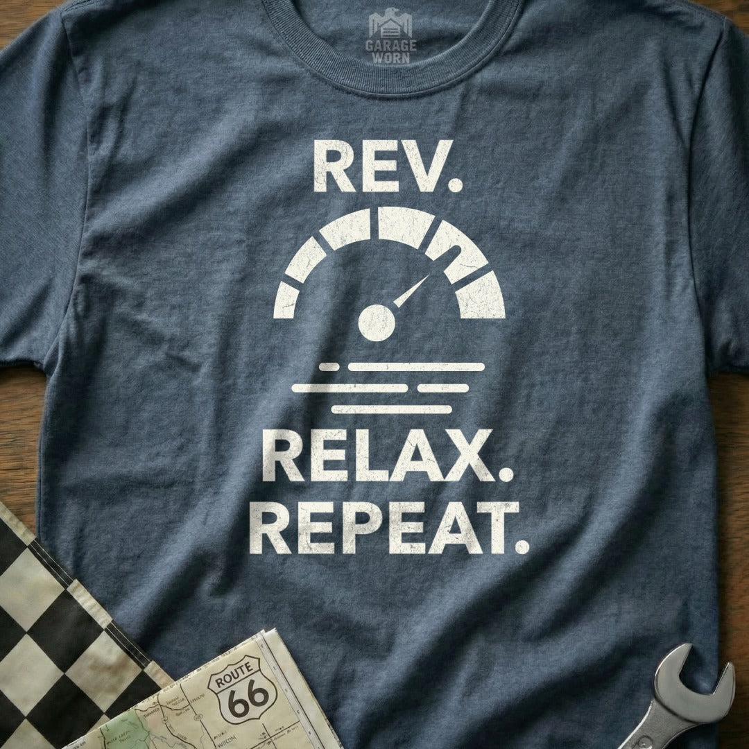 Rev Relax Repeat Graphic Tee for Casual Wear