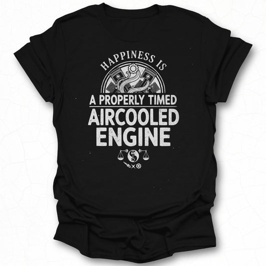 Happiness Is a Properly Timed Aircooled Engine Shirt