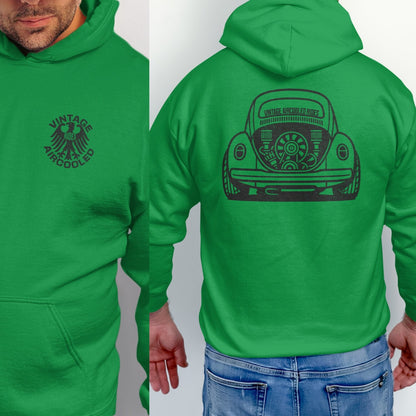Vintage Aircooled Green Hoodie with Car Design product