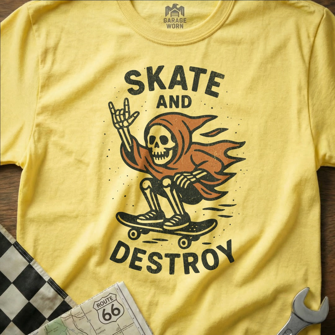 Skate And Destroy Skull on Skateboard product