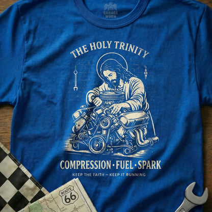 The Holy Trinity Compression Fuel Spark Jesus Engine product type
Jesus Car Engine
Holy Trinity
Compression Fuel Spark
Auto Mechanic
Garage Worn
Route 66
Keep Faith
Keep Running
Automotive Art
Mechanic Gift
Car Enthusiast
Blue Graphic
Unique Design
Engine Builder
Religious Humor
Vehicle Maintenance
Classic Car
Hot Rod
Vintage Mechanic
Car Guy Gift