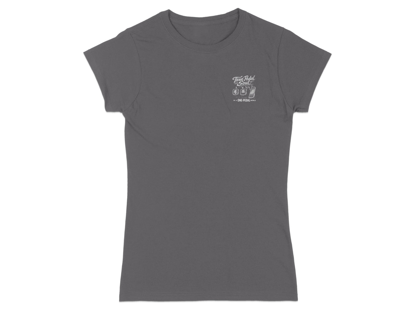 Dark grey t-shirt with "Two Pedal Soul" logo and beer mugs.
