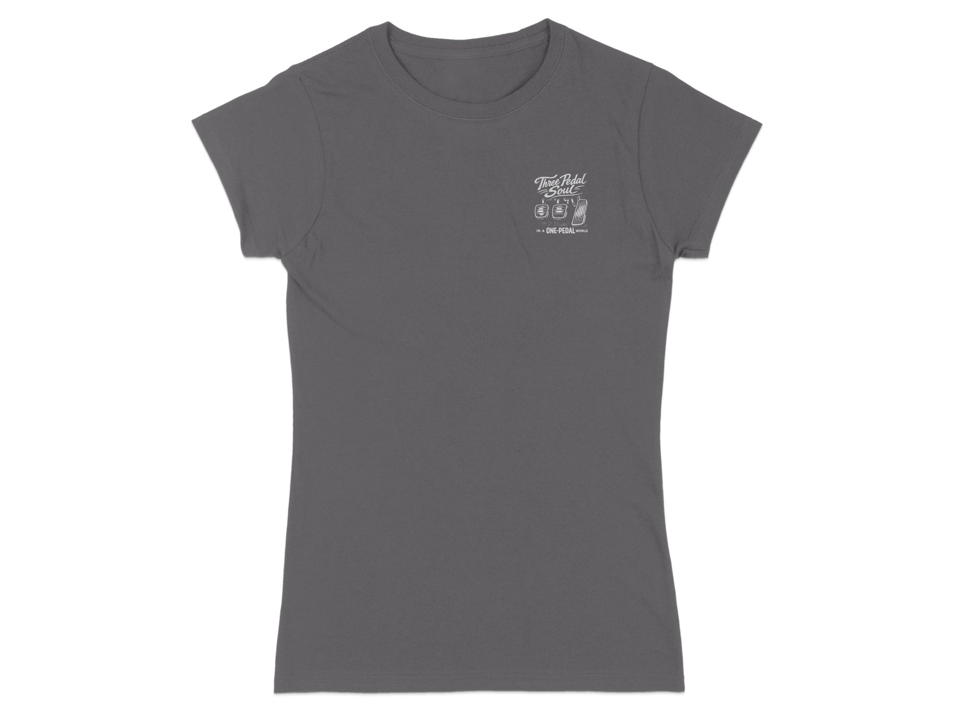 Dark grey t-shirt with "Two Pedal Soul" logo and beer mugs.