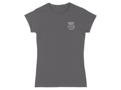 Dark grey t-shirt with "Two Pedal Soul" logo and beer mugs.