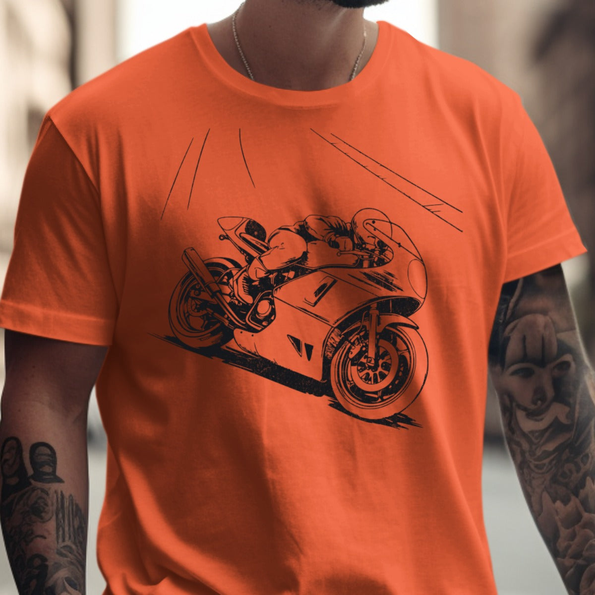 Motorcyclist Riding Printed T-shirt product