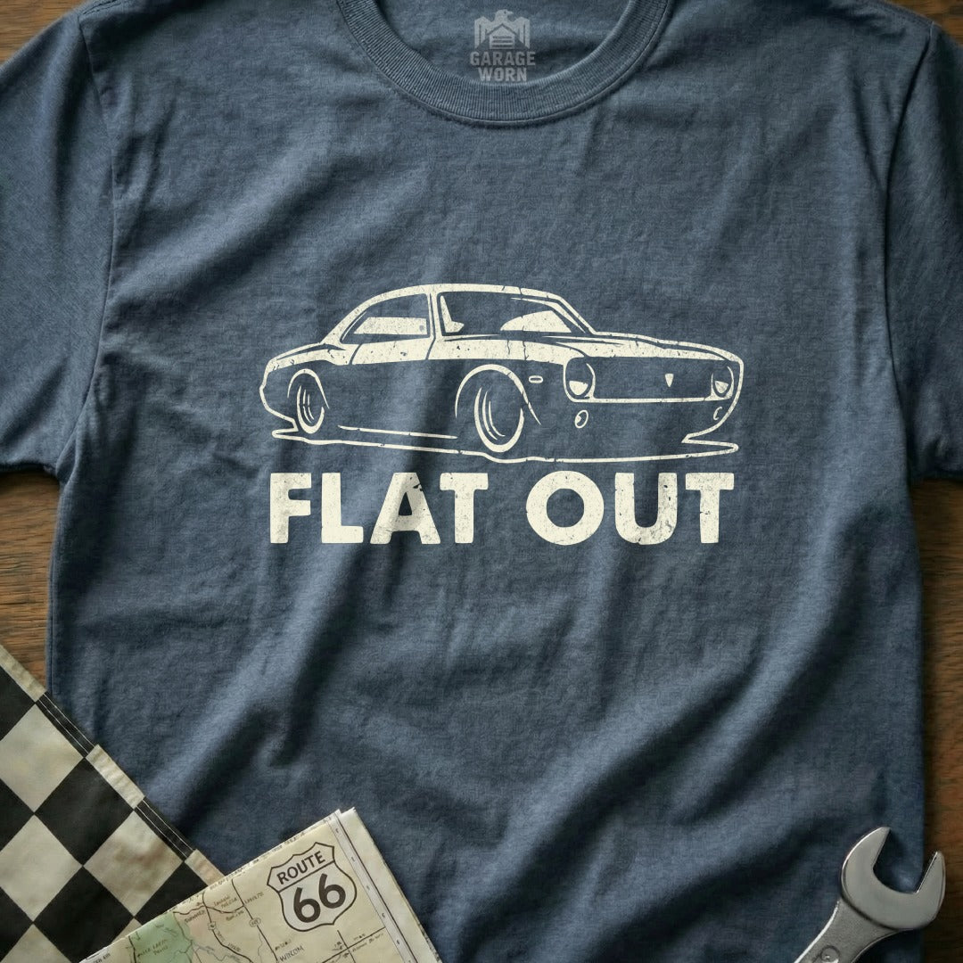 Flat Out Graphic Tee for Car Enthusiasts