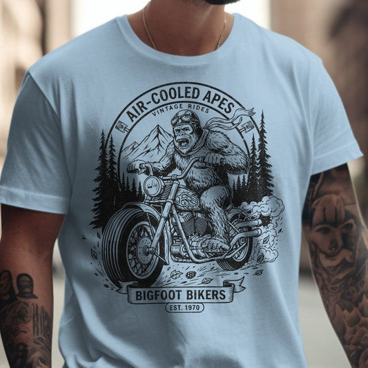 Air-Cooled Apes Vintage Rides Bigfoot Bikers Shirt