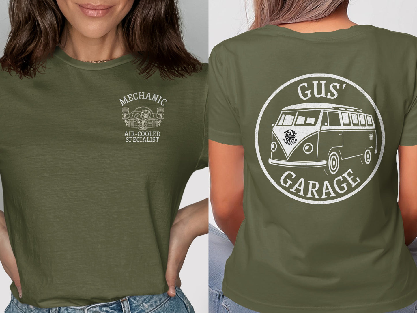 Mechanic Specialist Green Gus' Garage Design T-Shirt product type