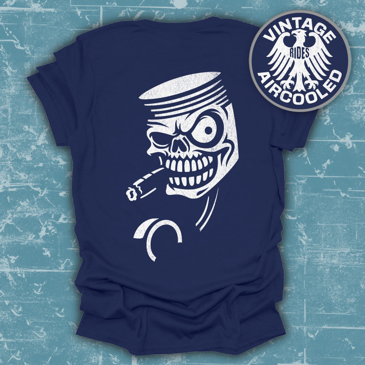 Vintage Rides Aircooled Skull Graphic T-Shirt product type