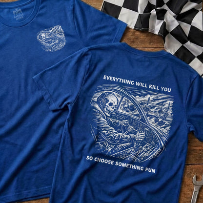 Blue Skull Driver Pilot Everything Will Kill You Fun product type