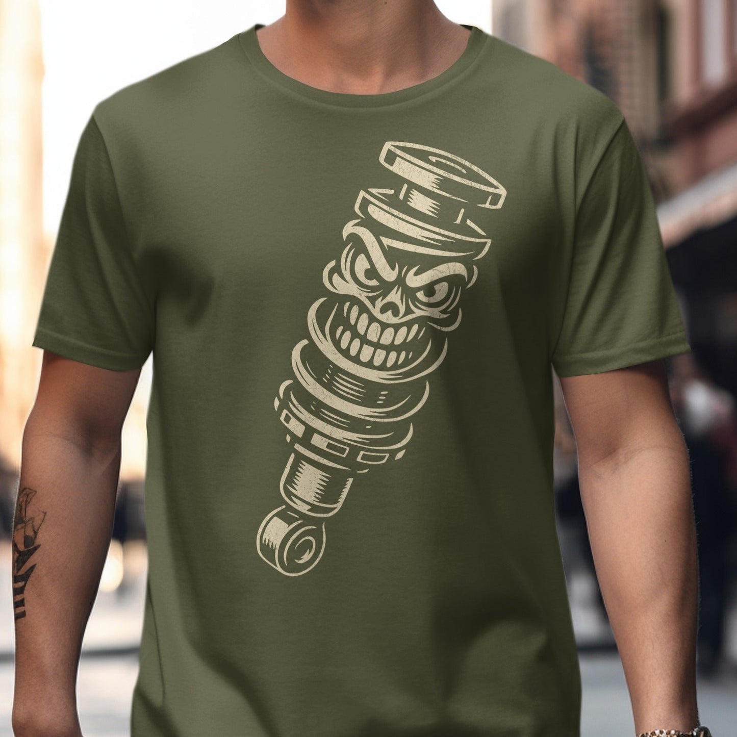 Skull Shock Absorber Graphic Tee Shirt product type