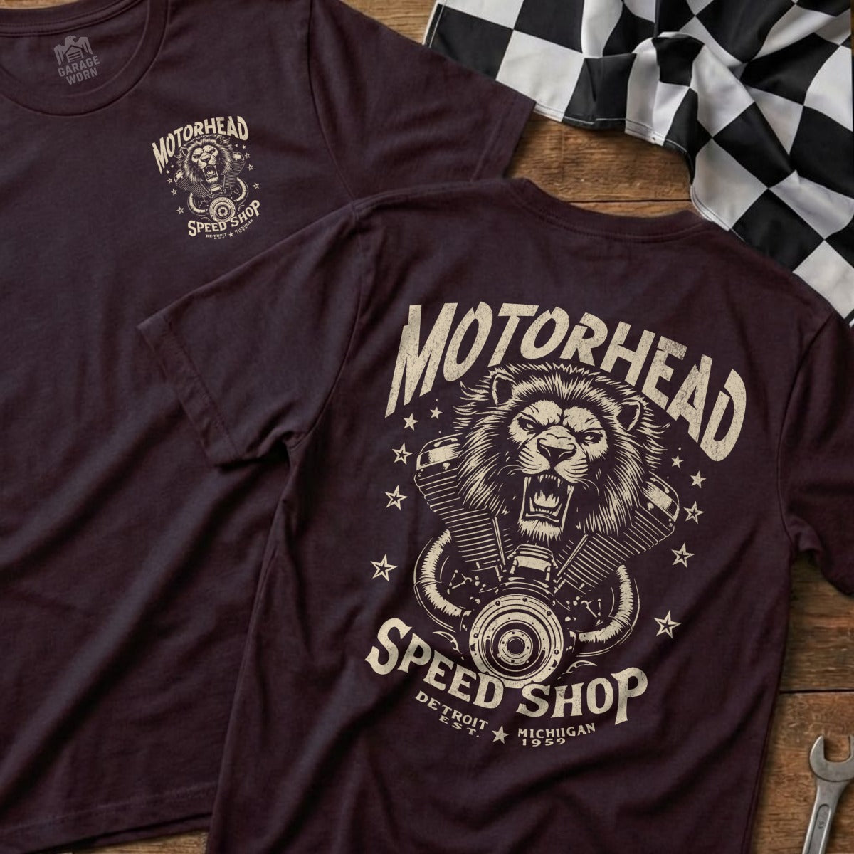 Motorhead Speed Shop Detroit Michigan Graphic Shirt