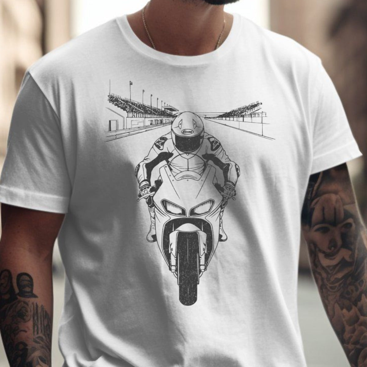 Motorcycle Racing Graphic Design T-shirt product type