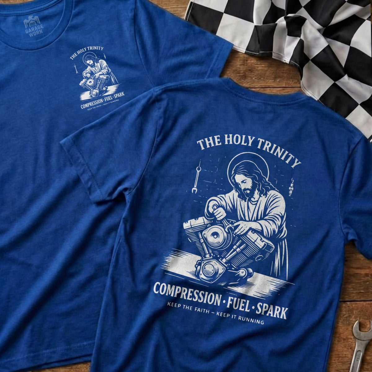 The Holy Trinity Compression Fuel Spark Garage Worn product type