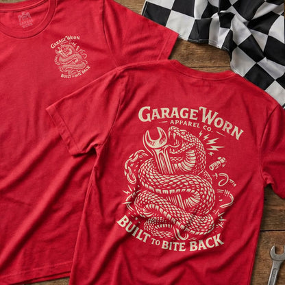 GARAGE WORN APPAREL Snake Wrench Design BUILT TO BITE BACK product type